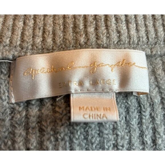 NWT Spiritual Gangster JOLIE Sweater Gray Oversized Wool Cotton XL RTL $148.00 - Picture 8 of 8